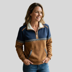 Alvette | Pulovr s límcem Sherpa a polo zipem