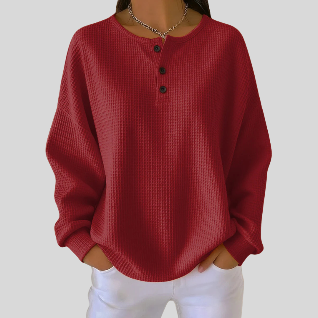 Nessa | Henley Casual Mikina
