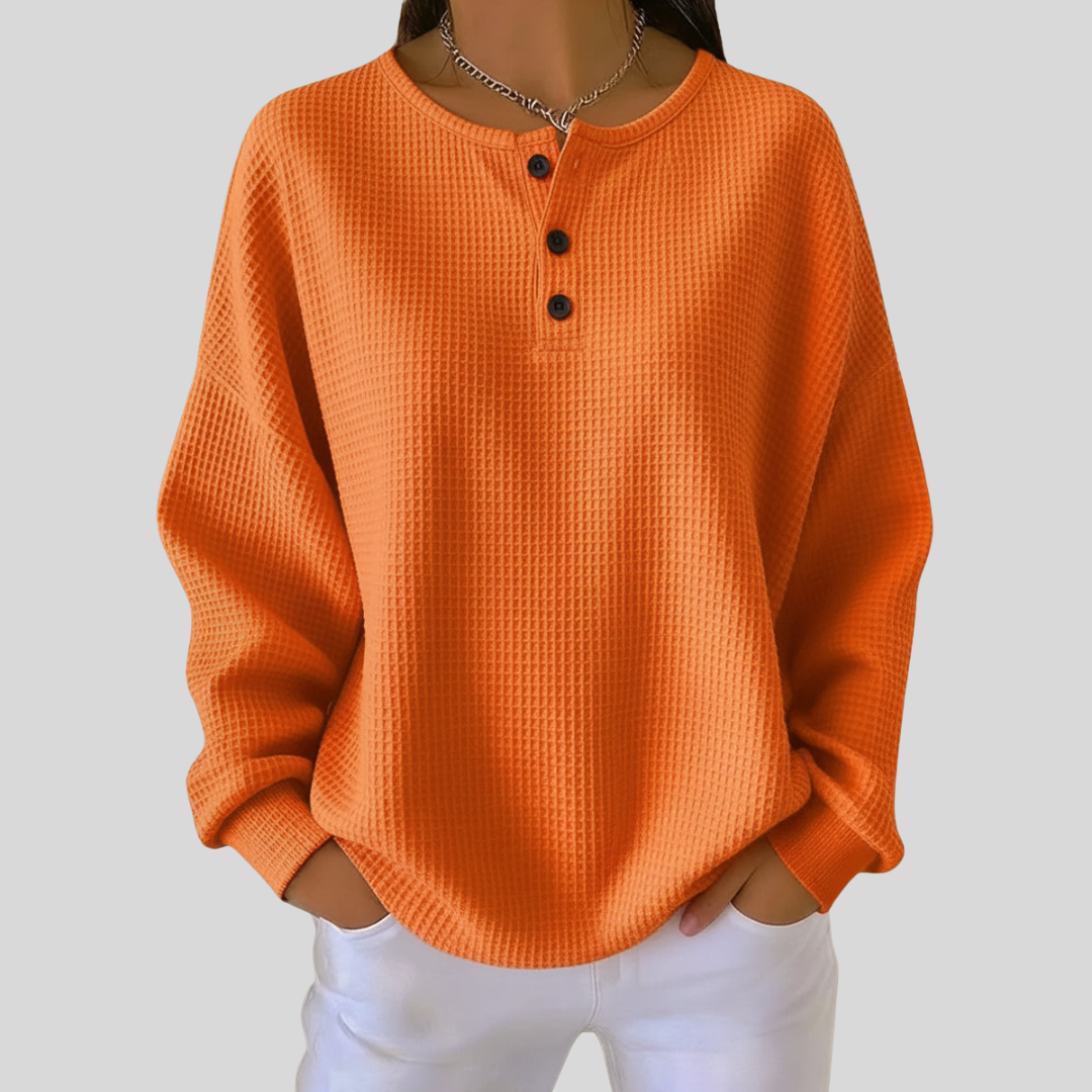 Nessa | Henley Casual Mikina