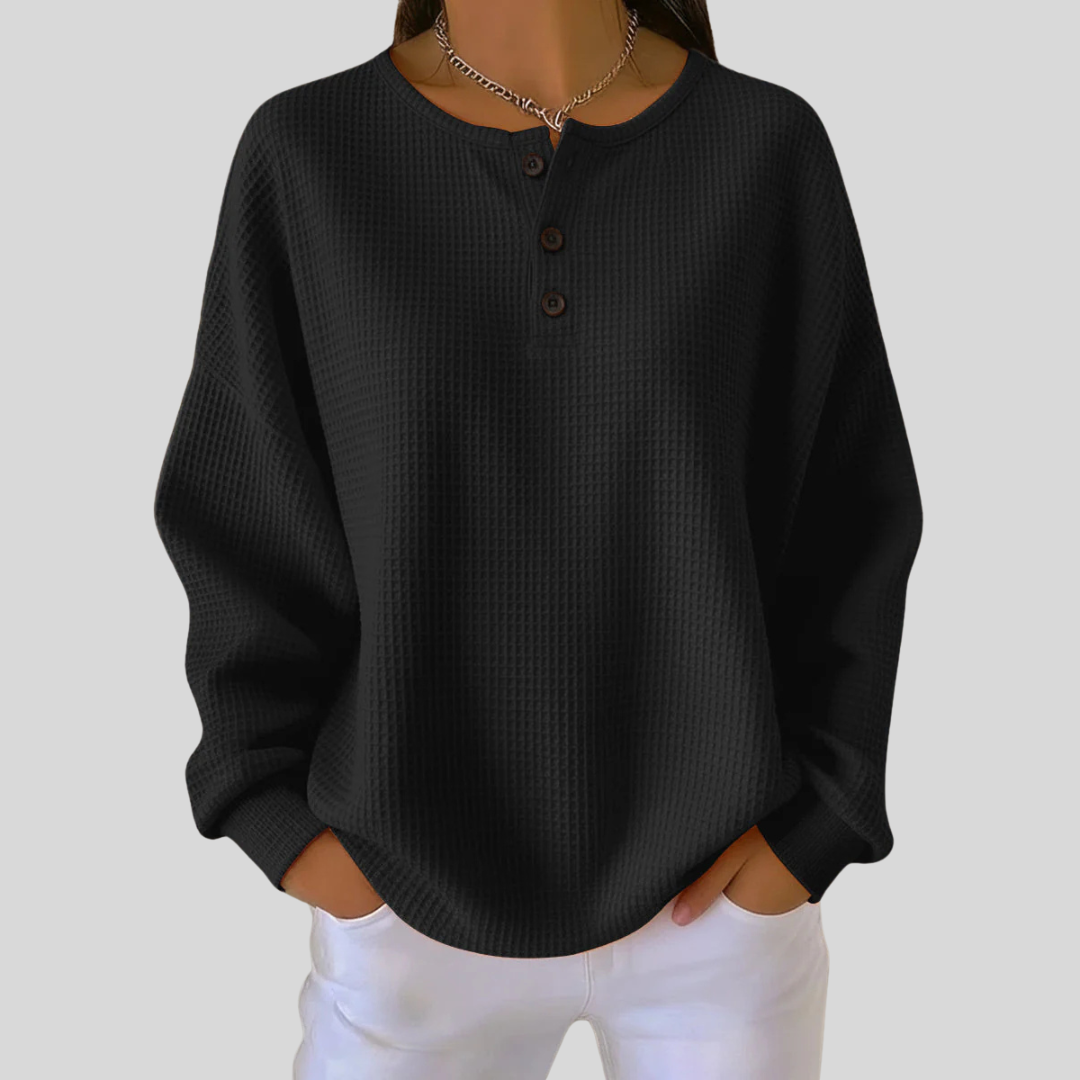 Nessa | Henley Casual Mikina