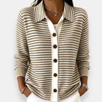 Marie | Pruhovaný cardigan s knoflíky