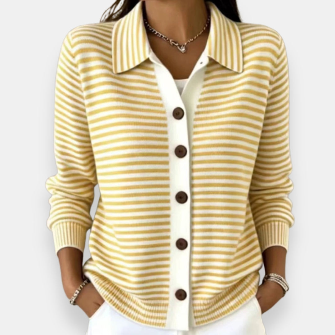 Marie | Pruhovaný cardigan s knoflíky