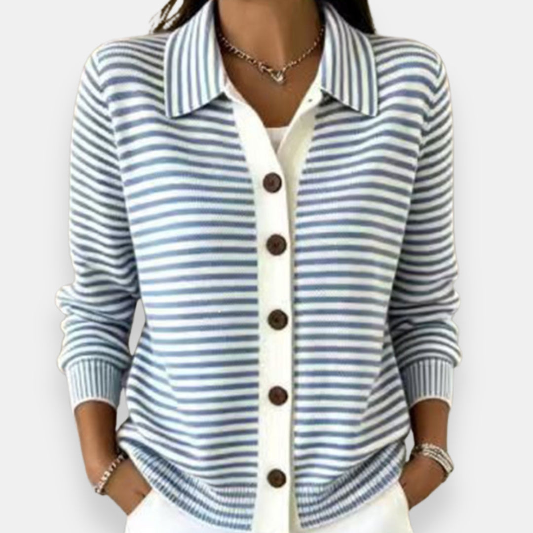 Marie | Pruhovaný cardigan s knoflíky