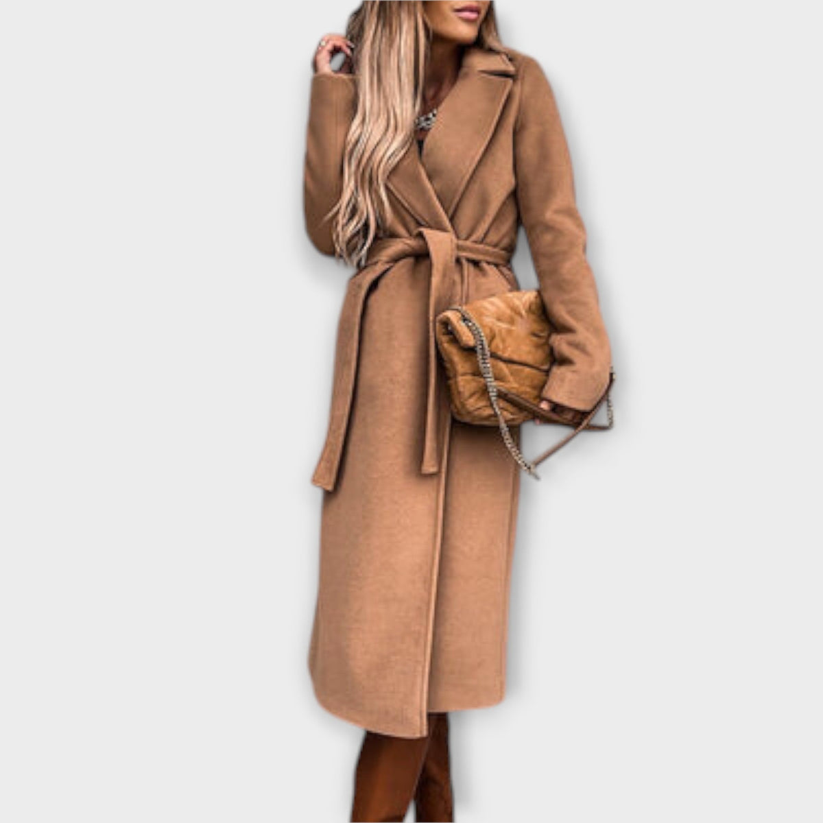 Eliza ™ | Stylový dlouhý kabát s páskem