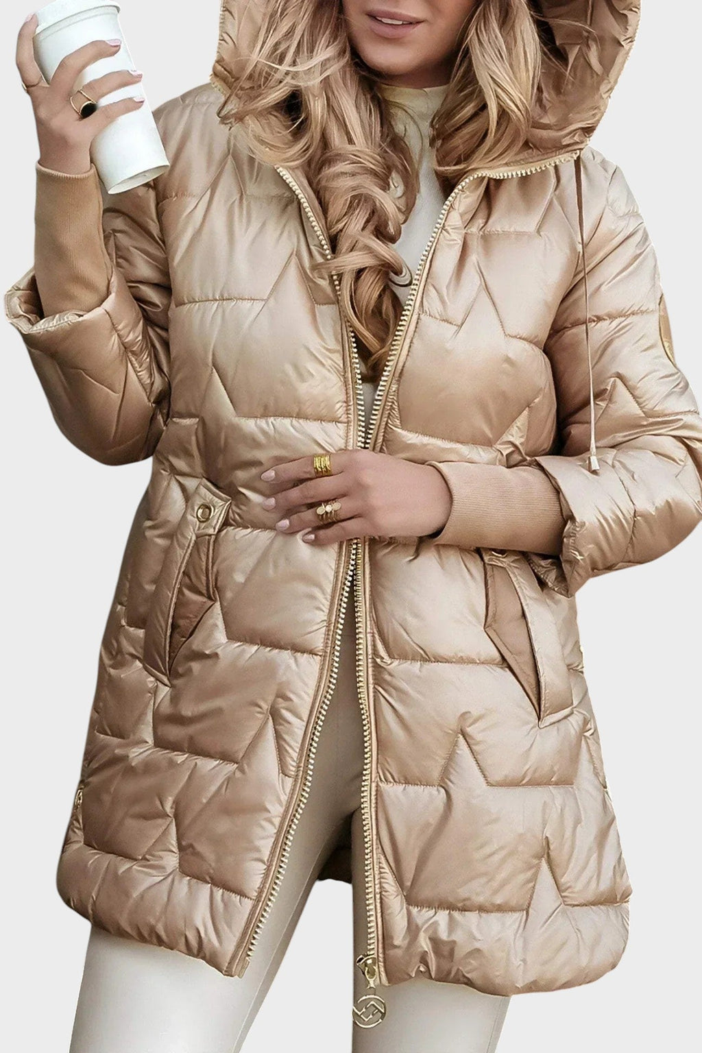 Denisa ™ | Elegantní zimní kabát s kapucí a podšívkou