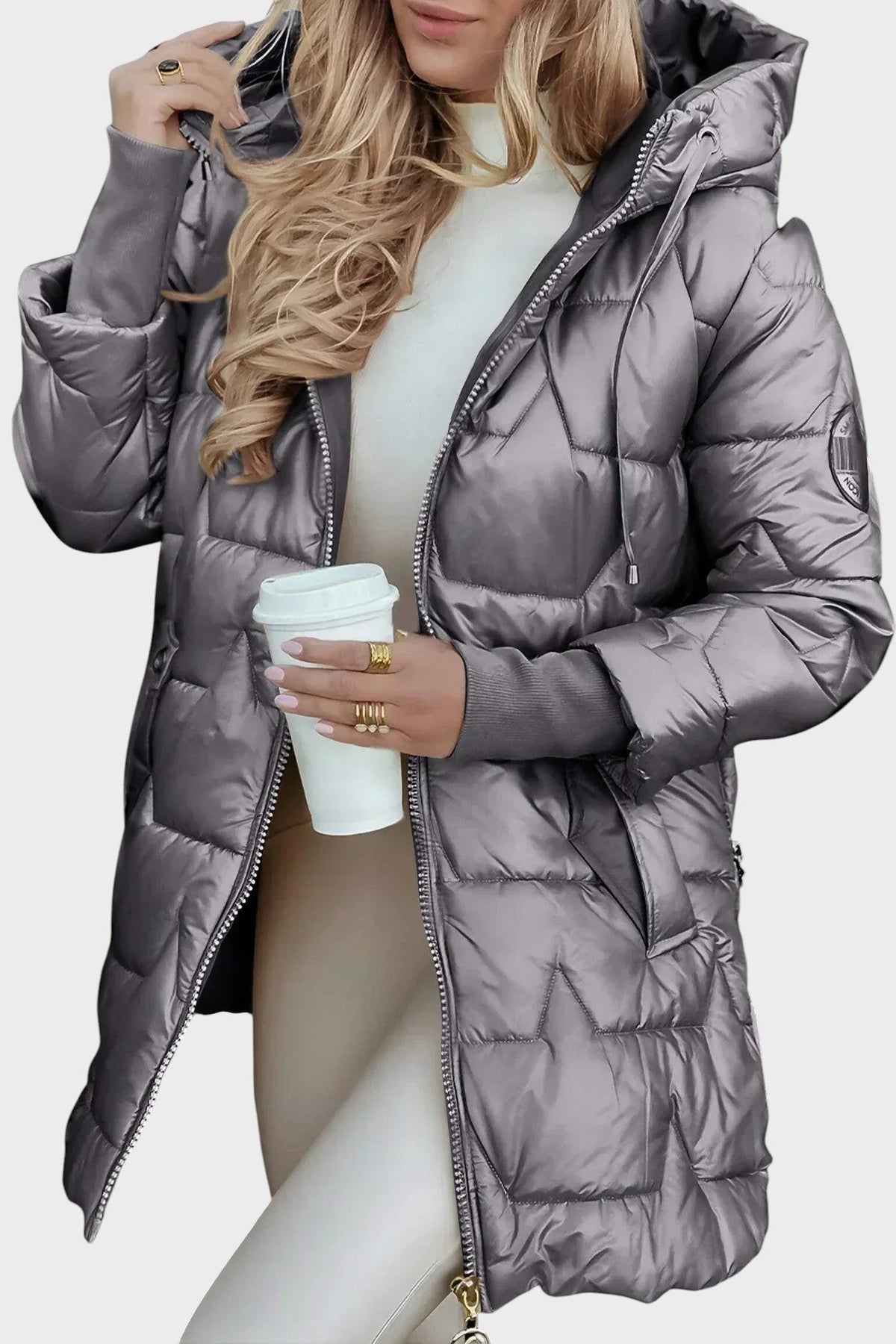 Denisa ™ | Elegantní zimní kabát s kapucí a podšívkou